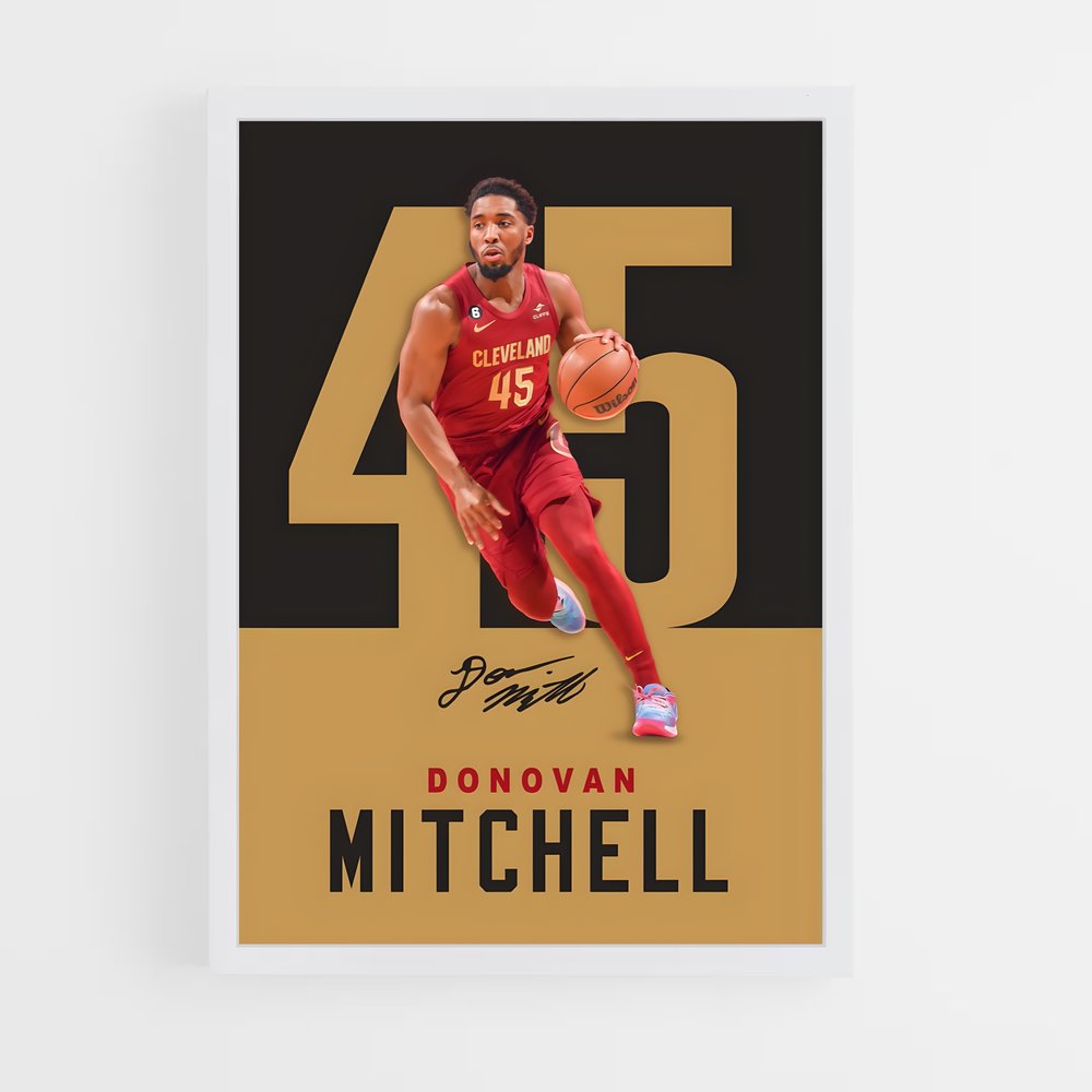 Poster Donovan de mitchell – affiche Basketball (vue 3)
